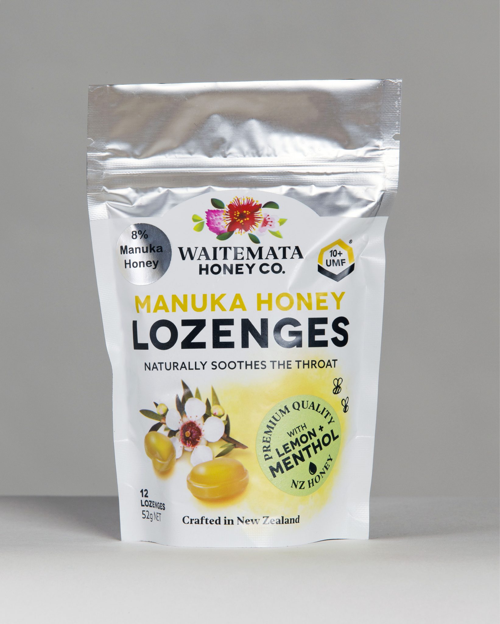 Mānuka Honey Lozenges with Lemon & Menthol Waitematahoney.co.nz